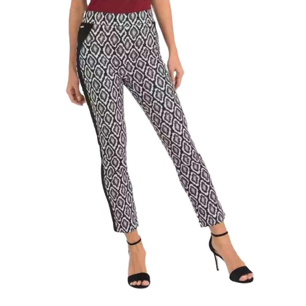 Joseph Ribkoff Amelia Pull On Straight Animal Snake Print Ankle Pants Women’s 2